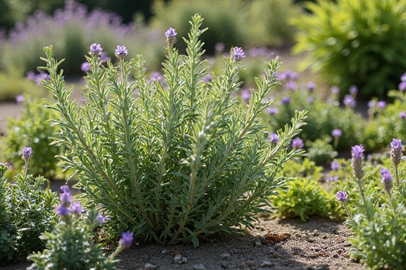 Aromatic Mediterranean herb garden