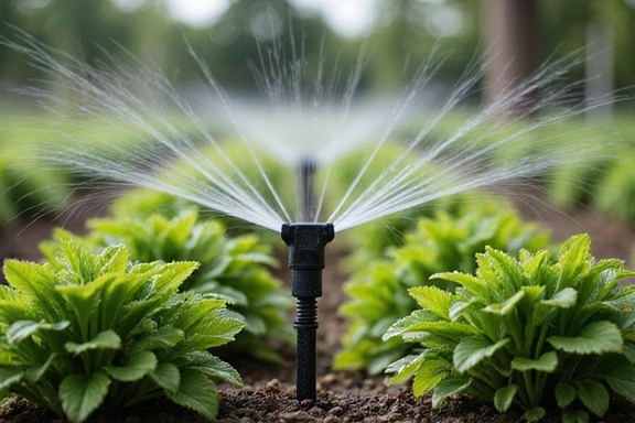 Smart irrigation system in a garden