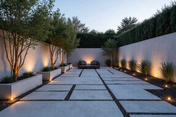 Modern Minimalist Patio, Madrid